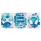 Stupell Industries Blue Gamer Splatters 3pc Canvas Set, design by Marcus Prime